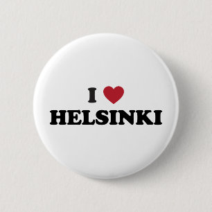 I Heart Helsinki Finland 6 Cm Round Badge