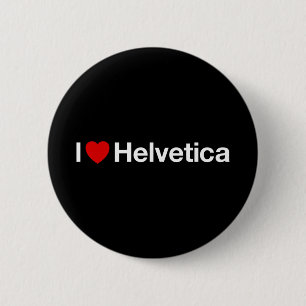 I heart Helvetica 6 Cm Round Badge