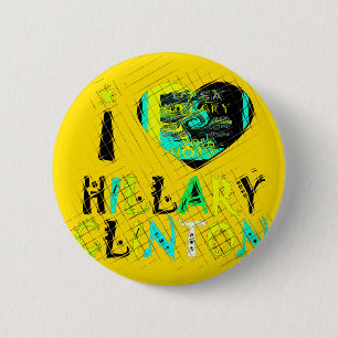 I Heart Hillary Clinton: Graffiti Expression Art 6 Cm Round Badge