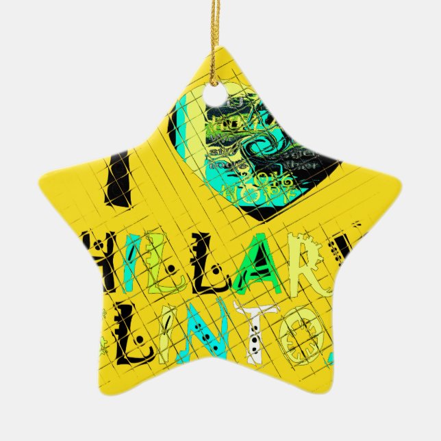 I Heart Hillary Clinton: Graffiti Expression Art Ceramic Tree Decoration (Front)