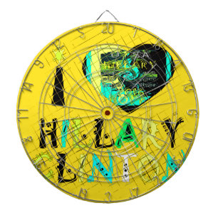 I Heart Hillary Clinton: Graffiti Expression Art Dartboard