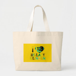 I Heart Hillary Clinton: Graffiti Expression Art Large Tote Bag