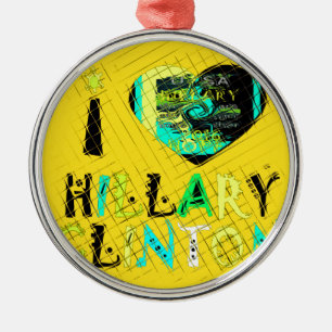 I Heart Hillary Clinton: Graffiti Expression Art Metal Tree Decoration