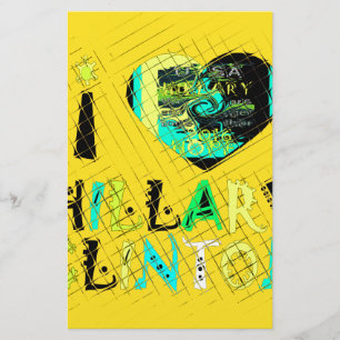I Heart Hillary Clinton: Graffiti Expression Art Stationery