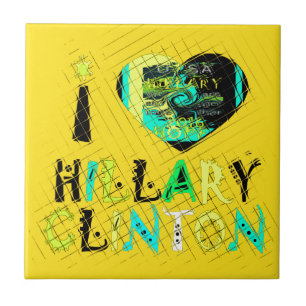 I Heart Hillary Clinton: Graffiti Expression Art Tile