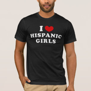 I Heart Hispanic Girls Retro Streetwear Graphic T-Shirt