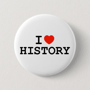 I Heart History 6 Cm Round Badge