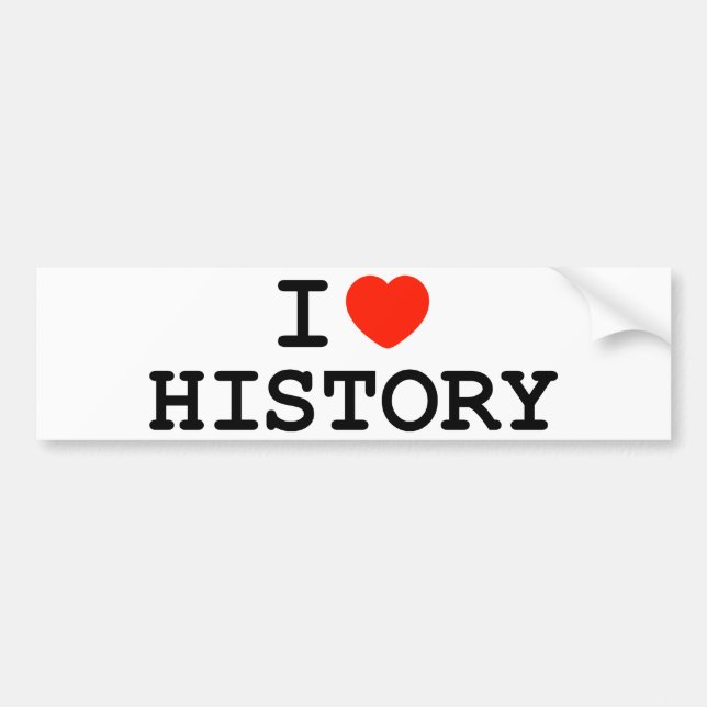 I Heart History Bumper Sticker (Front)