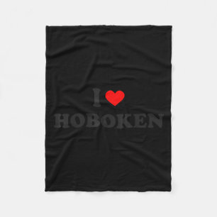 I Heart Hoboken New Jersey  Fleece Blanket