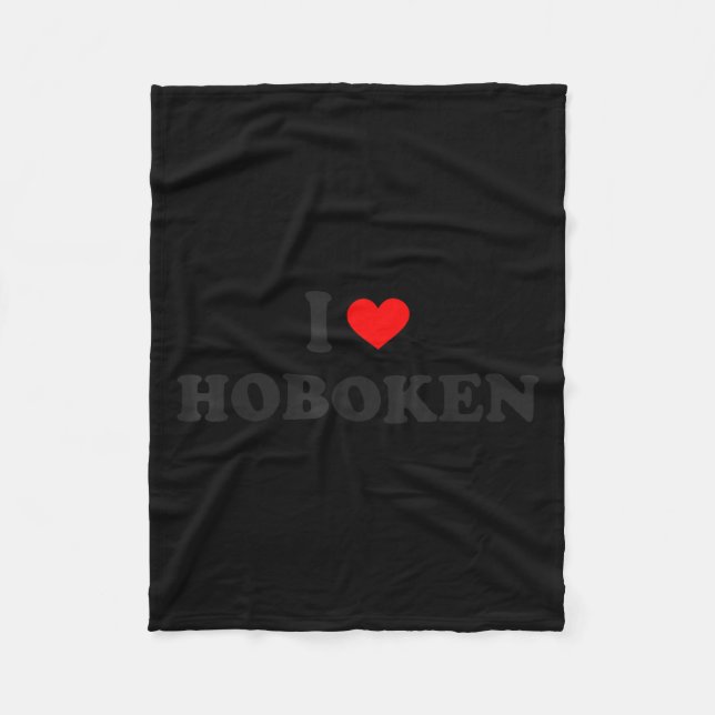 I Heart Hoboken New Jersey  Fleece Blanket (Front)