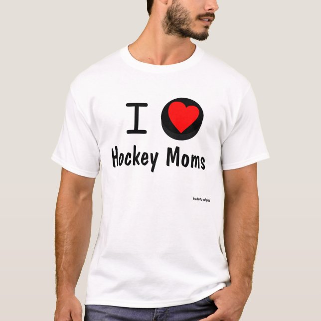 I Heart Hockey Moms T-Shirt (Front)
