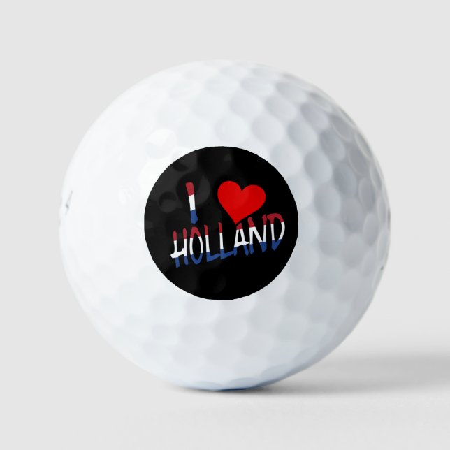 I Heart Holland overlay on bk be6 gbcnt Golf Balls (Front)