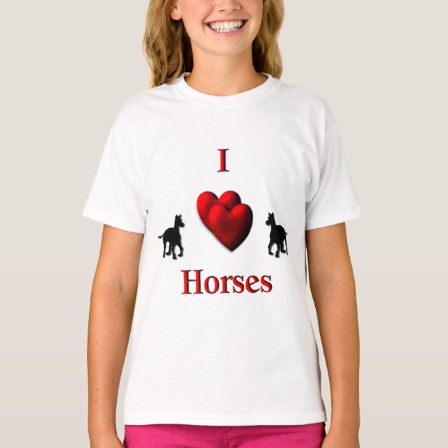 I Heart Horses T-Shirt (Front)