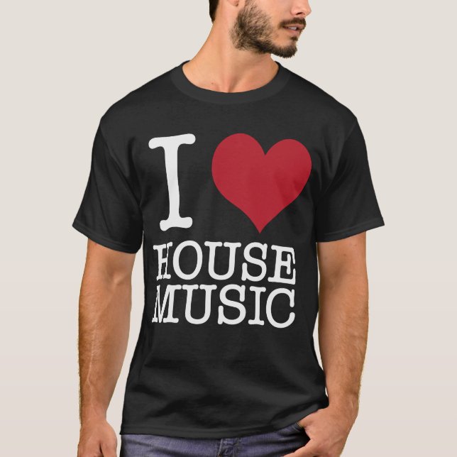I Heart House Music T-Shirt (Front)