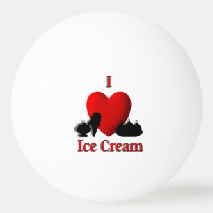 I Heart Ice Cream Ping Pong Ball