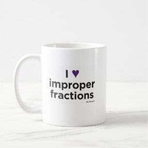 I Heart Improper Fractions Mug