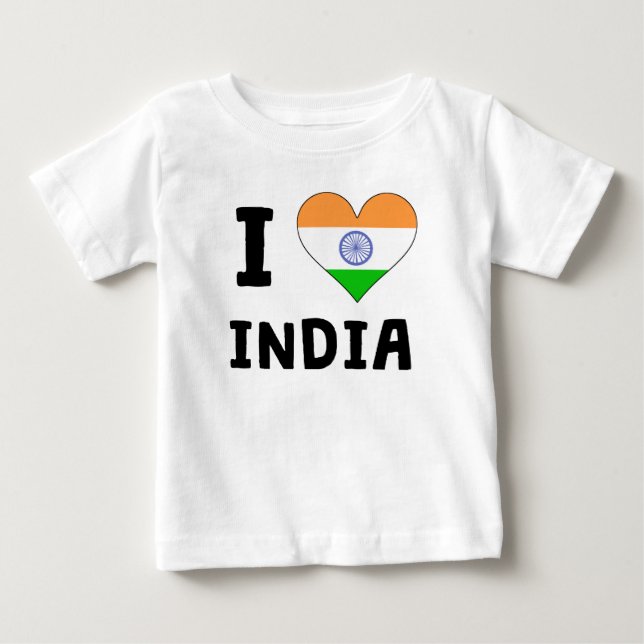 I Heart India Baby T-Shirt (Front)