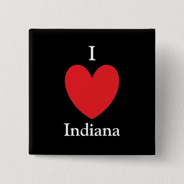 I Heart Indiana Button (Front)