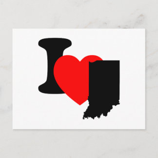 I Heart Indiana Postcard