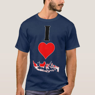 I Heart Indonesia Vertical I Love Indonesian Natio T-Shirt