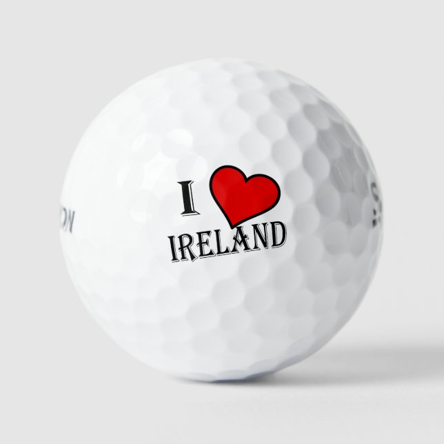I Heart Ireland bk ssf gbt Golf Balls (Front)