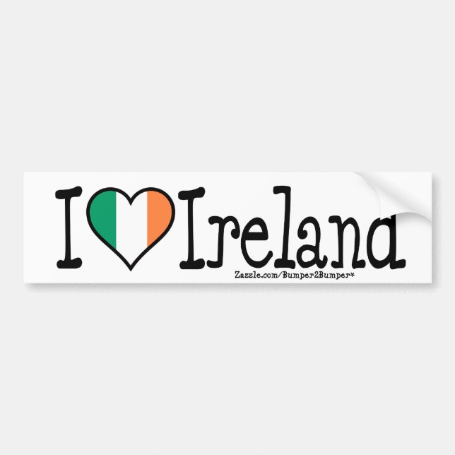 I HEART IRELAND BUMPER STICKER (Front)