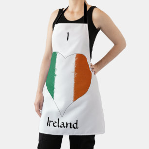 I Heart Ireland Irish Tricolor Flag Apron