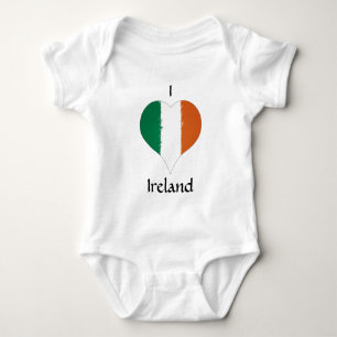 I heart Ireland Irish Tricolor Flag Baby Bodysuit
