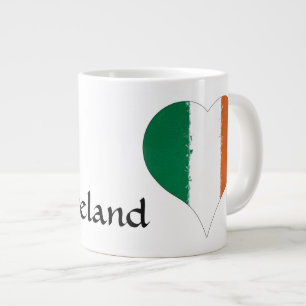 I Heart Ireland Irish Tricolor Flag Large Coffee Mug