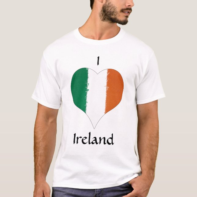 I Heart Ireland Irish Tricolour Flag T-Shirt (Front)