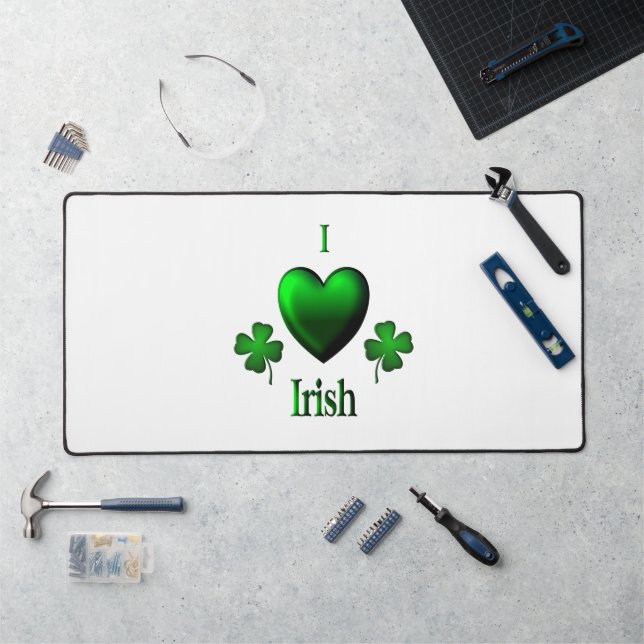 I Heart Irish Desk Mat (Workstation)