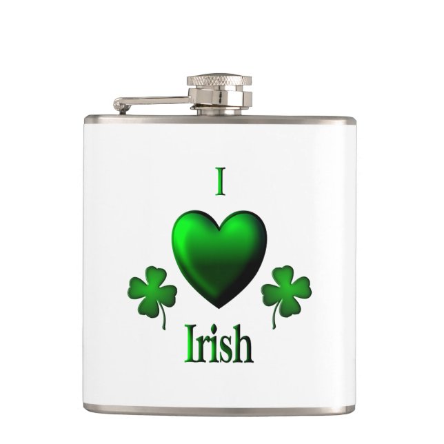 I Heart Irish Hip Flask (Front)