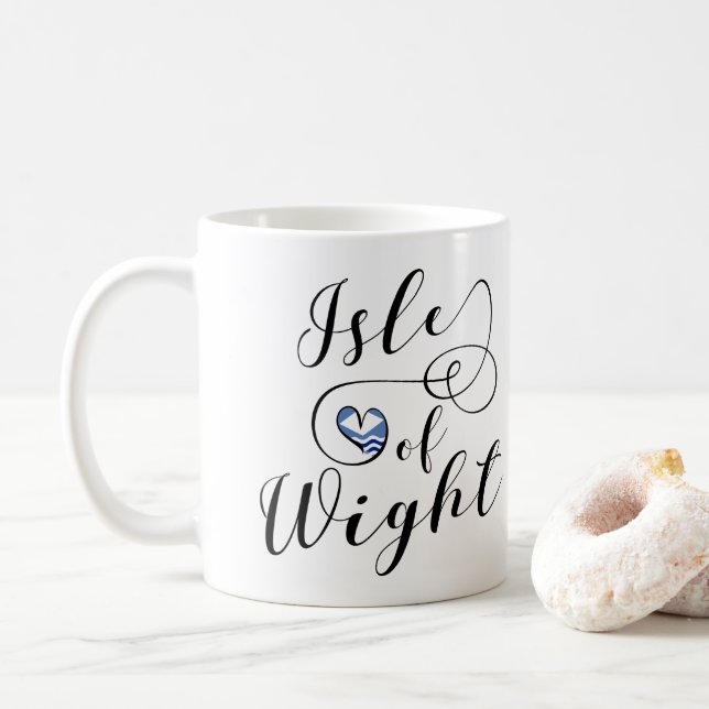 I Heart Isle of Wight Flag Coffee Mug (With Donut)