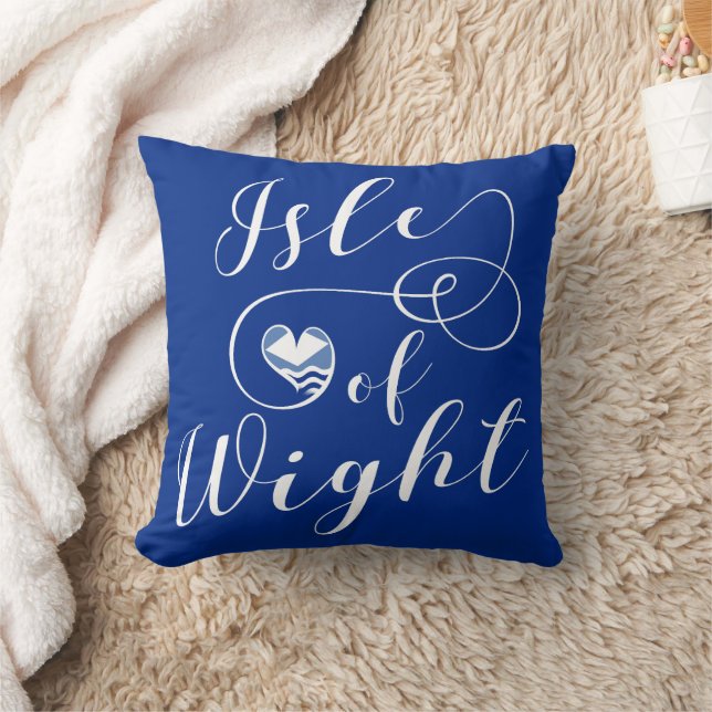 I Heart Isle of Wight Flag Cushion (Blanket)