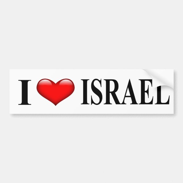 I Heart Israel Bumper Sticker (Front)
