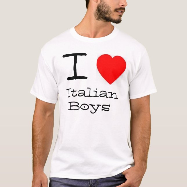 I *heart* Italian Boys T-Shirt (Front)