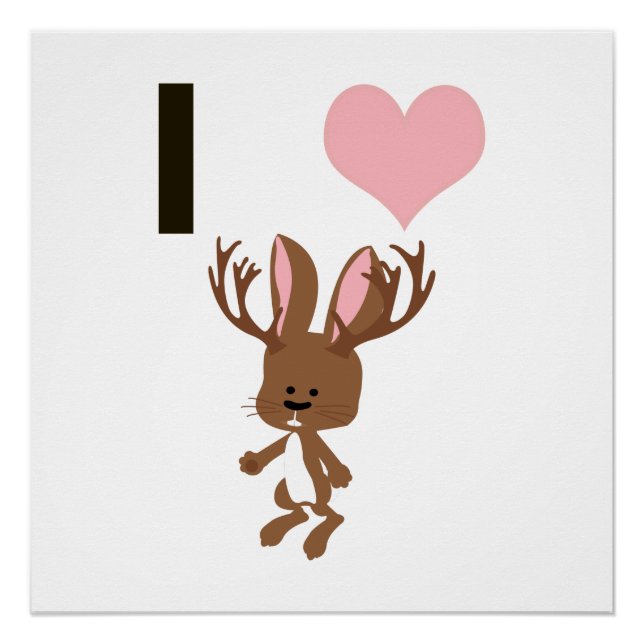 I heart Jackalope Poster (Front)
