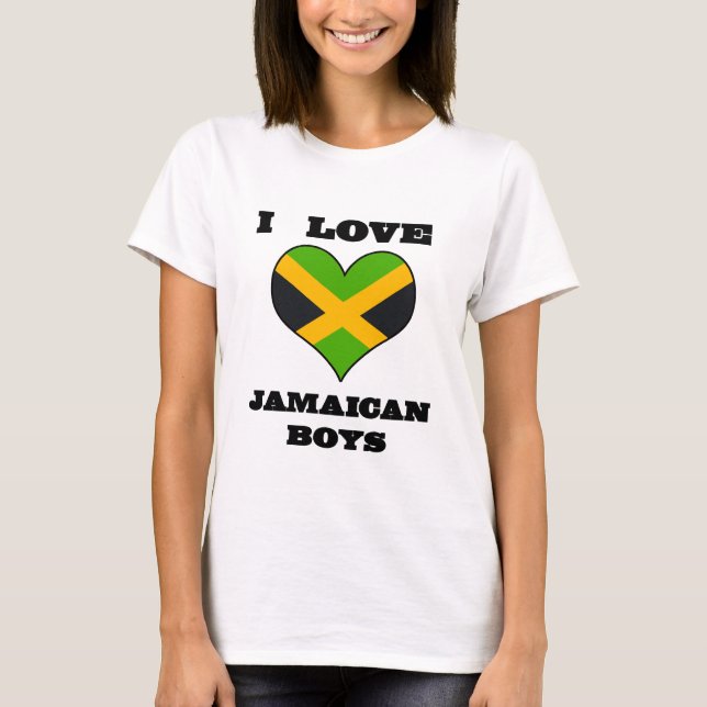 I Heart Jamaican Boys T-Shirt (Front)