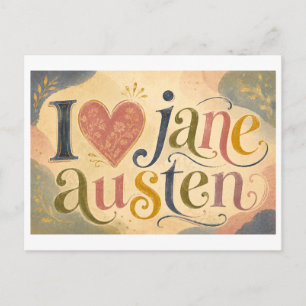 "I [Heart] Jane Austen" Postcard