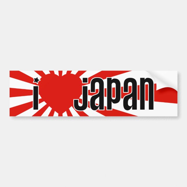 I Heart Japan! Bumper Sticker (Front)