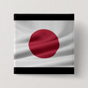 I Heart Japan/Flag of Japan 15 Cm Square Badge