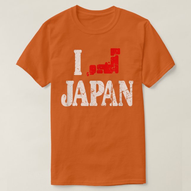 I Heart Japan I Love Japanese Map Love Japan Kawai T-Shirt (Design Front)