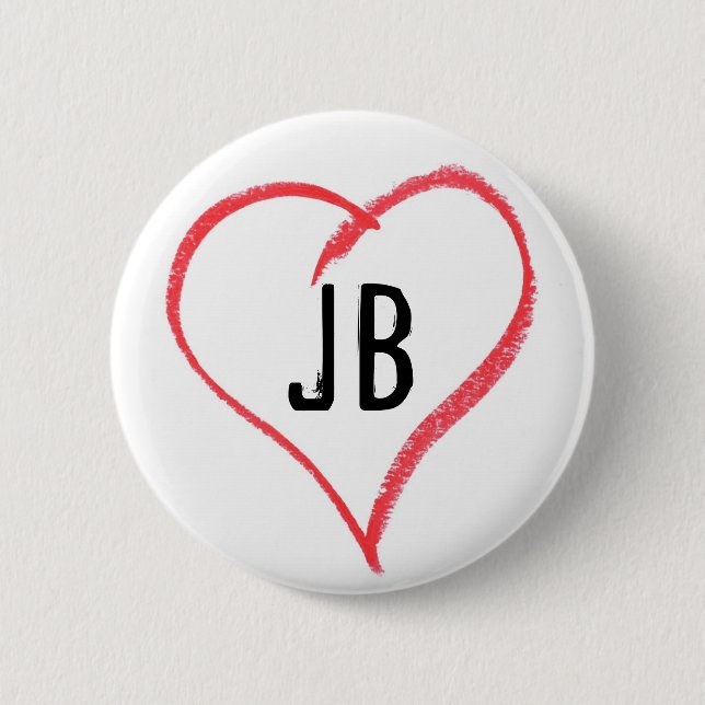 I Heart JB 6 Cm Round Badge (Front)