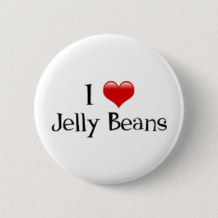 I Heart Jelly Beans 6 Cm Round Badge
