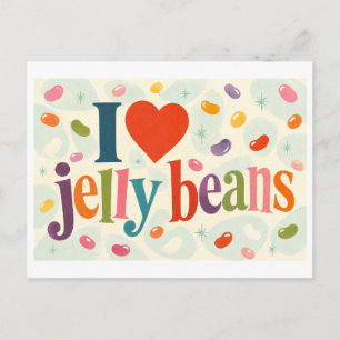 "I [Heart] Jelly Beans" Postcard
