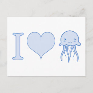 I Heart Jellyfish Postcard