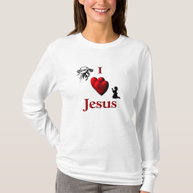 I Heart Jesus - Design on Front and Back T-Shirt (Front)
