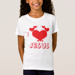 I Heart Jesus Girls T-Shirt