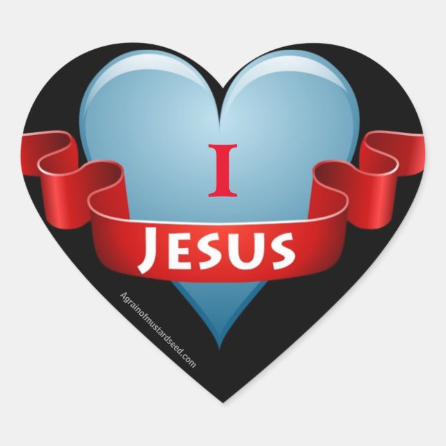 I heart Jesus Sticker (Front)