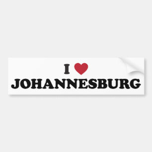 I Heart Johannesburg South Africa Bumper Sticker